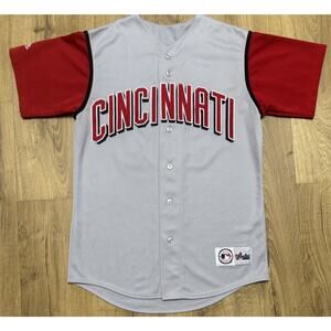 Vintage Majestic Cincinnati Reds Ken Griffey Jr Baseball Jersey MLB RARE